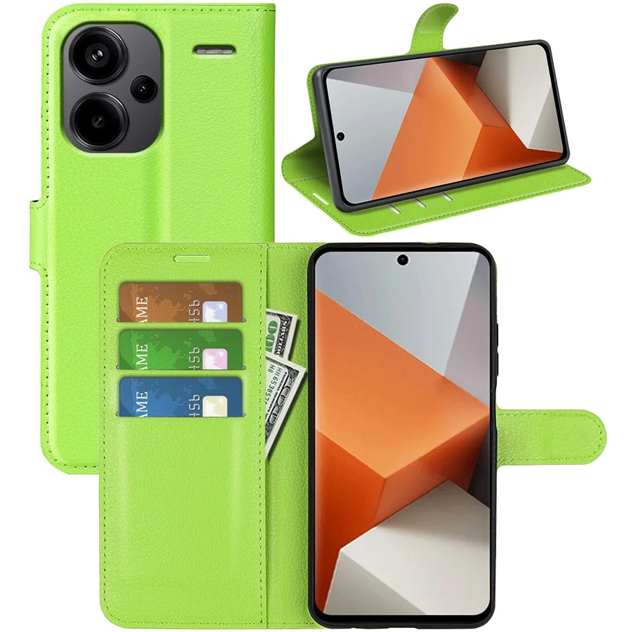 Чохол-книжка Litchie Wallet для Xiaomi Redmi Note 13 Pro Plus 5G Light Green