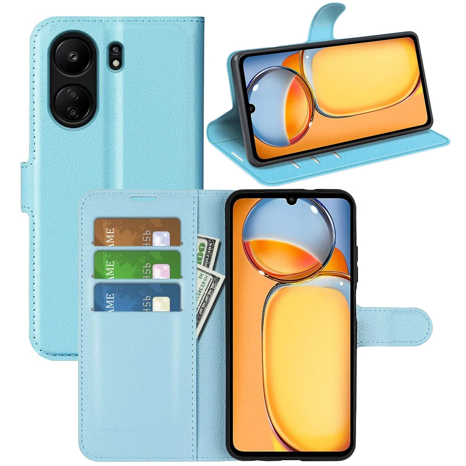 Чохол-книжка Litchie Wallet для Xiaomi Redmi 13C 4G Light Blue, фото 1