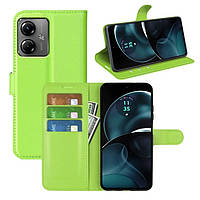 Чохол-книжка Litchie Wallet для Motorola G14 Light Green