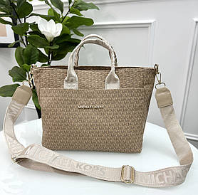Сумка шопер Michael Kors Medium шопер Бежевий