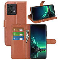 Чохол-книжка Litchie Wallet для Motorola Edge 40 Neo Brown