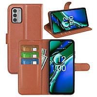 Чохол-книжка Litchie Wallet для Nokia G42 Brown