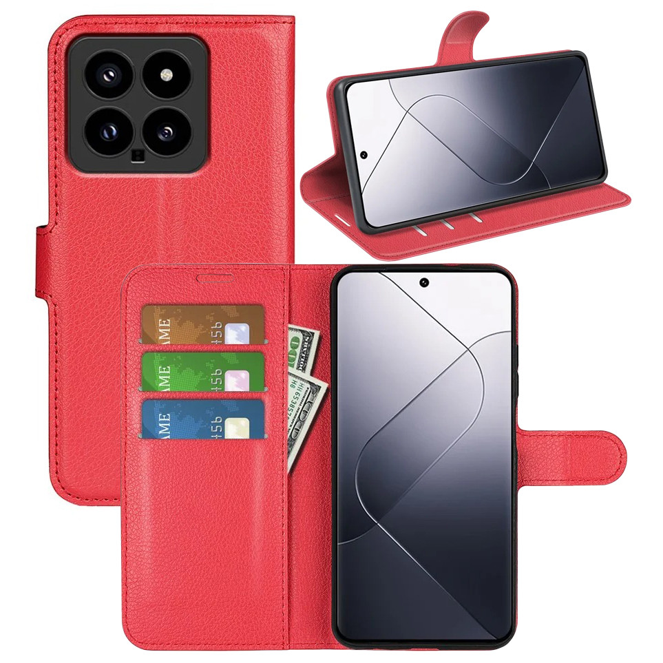 Чохол-книжка Litchie Wallet для Xiaomi 14 Red