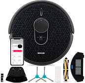 Робот-пилосос Sencor, 400Вт, h=9.8см, конт пил -0.475л, автон. робота до 120хв, вага-2.5кг, НЕРА, чорний