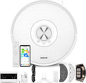 Робот-пилосос Sencor, 400Вт, h=9.8см, вологе прибирання, конт пил -0.45л, вода -0.24л, автон. робота до 120хв, вага-2,5кг, НЕРА,