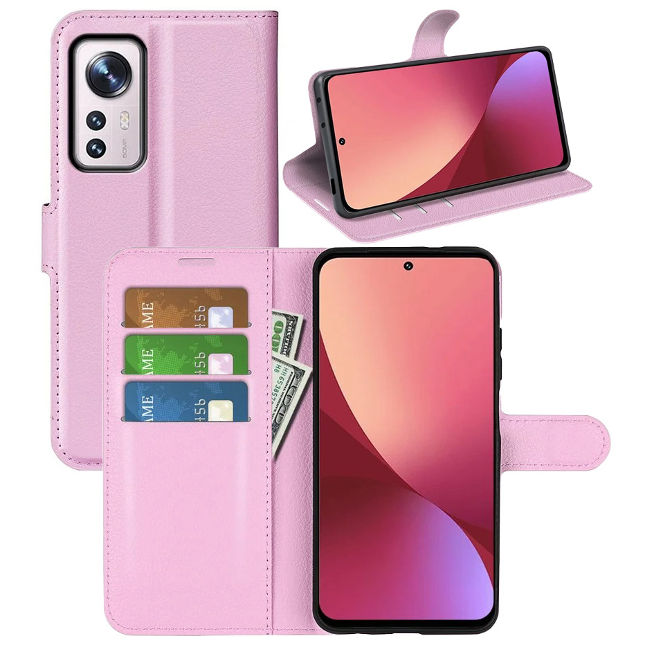 Чохол-книжка Litchie Wallet для Xiaomi 12 5G / 12X 5G / 12S 5G Light Pink