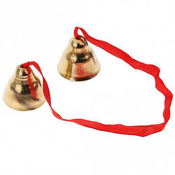 Дзвіночки на стрічці, ударні, без язичка (2 шт). Музична іграшка