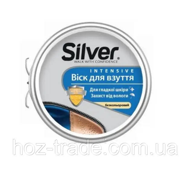 Віск для взуття для гладкої шкіри Silver безбарвний