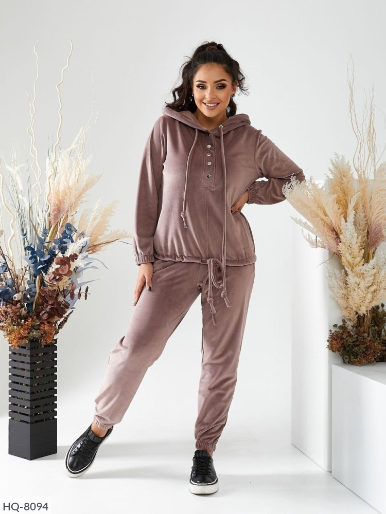 Велюровий спортивний костюм жіночий теплий демісезонний велюр на хутрі з толстовкою арт 0152