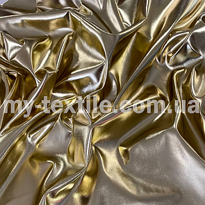 Шкірзам стрейч лакова Золото