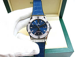 HUBLOT CLASSIC FUSION DIMONDS AUTOMATIC 45MM SILVER BLUE. ААА