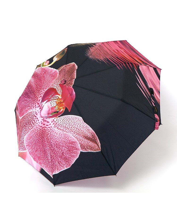 Парасолька автомат Susino 3094 Max comfort жіноча на 9 спиць принтом Квіти Чорно-рожевий, фото 1