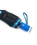 Парасолька автомат Susino 3094 Max comfort жіноча на 9 спиць принтом Квіти Чорно-блакитний, фото 7