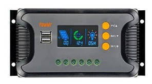Контролер 30A PWM (ШИМ) 12/24/36/48V Auto, max. PV 100V DC, 360W-1440W, ЖК дисплей