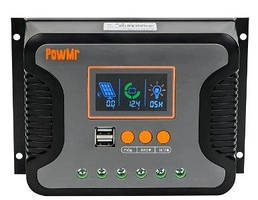 Контролер 60A PWM (ШИМ) 12/24/36/48V Auto, max. PV 100V DC, 720W-2880W, ЖК дисплей