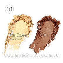 Focallure хайлайтер/бронзер Ice Queen/Tan палітра для макіяжу 2х1Bling No01, фото 4