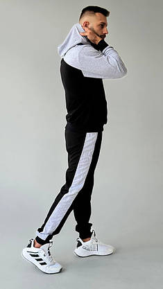 Чоловічий спортивний костюм демісезонний весна-осінь худі з капюшоном костюм стильний молодіжний повсякденний, фото 5