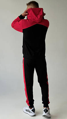 Стильний чоловічий спортивний костюм весна-осінь кросно-чорний костюми молодіжні повсякденні для чоловіків, фото 3