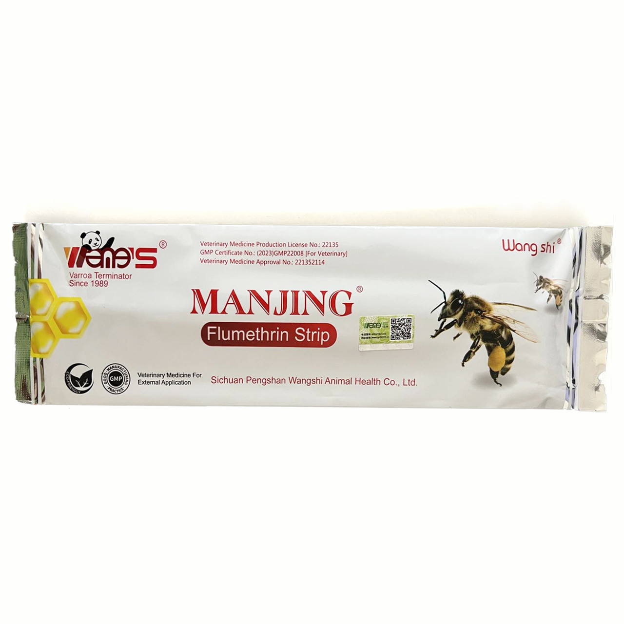 Манджинг (Manjing) смужки від варроатозу Wang Shi (Flumethrin), Китай 10 смужок
