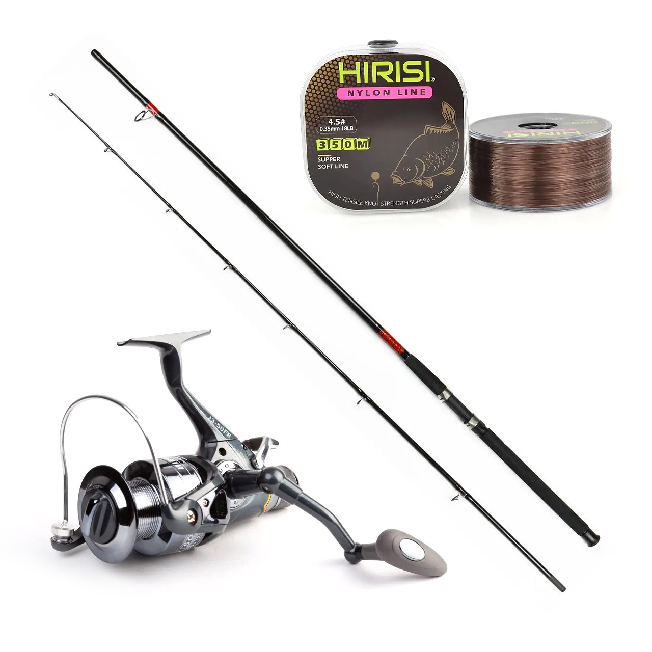 Універсальний карповий набір: Вудилище Tuohai Mighty 3,0 м з тестом 50-180 грам + котушка Hiboy  + ліска