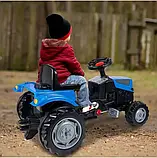 Дитячий педальний веломобіль трактор Pilsan 07-324 Синій, фото 2