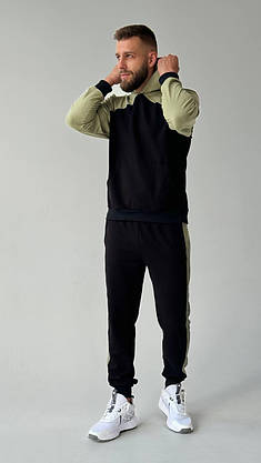 Чоловічий спортивний костюм демісезонний костюм базовий на хлопця з капюшоном стильний молодіжний повсякденний, фото 3