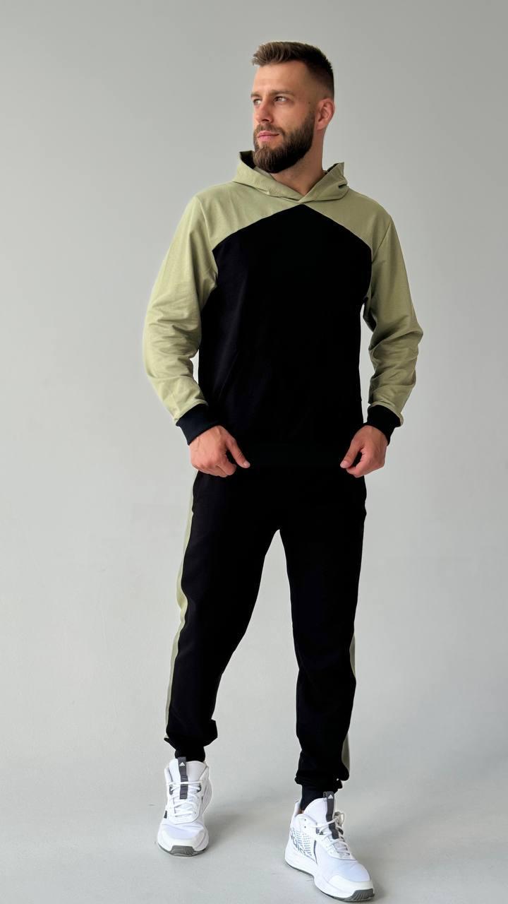 Чоловічий спортивний костюм демісезонний костюм базовий на хлопця з капюшоном стильний молодіжний повсякденний