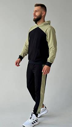 Чоловічий спортивний костюм демісезонний костюм базовий на хлопця з капюшоном стильний молодіжний повсякденний, фото 5