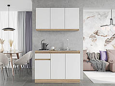 Кухня модульна Еверест Оптіма набір №5 Білий 1,2 м (без стільниці) (DTM-5709)