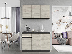 Кухня модульна Еверест Оптіма набір №5 Дуб крафт білий 1,2 м (без стільниці) (DTM-5712)