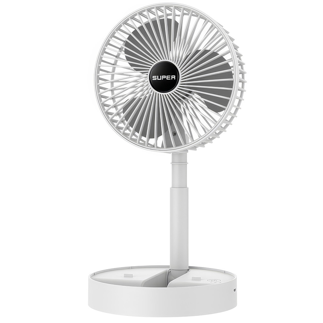 Портативний акумуляторний настільний міні-вентилятор Telescopic Fan Компактний вентилятор з акумулятором, фото 1