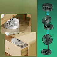 Портативний акумуляторний настільний міні-вентилятор Telescopic Fan Компактний вентилятор з акумулятором, фото 4