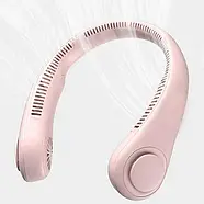 Портативний безлопатевий міні-вентилятор на шию 523-1 Акумуляторний вентилятор 3 режими охолодження, фото 4