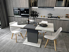 Комплект стільців на кухню Doros Бін (2 шт.) 49х43х84 см Білий (DRS-011397)