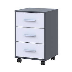 Тумба офісна Doros Т3 43х42х66,4 см Графіт/Білий (DRS-011399)