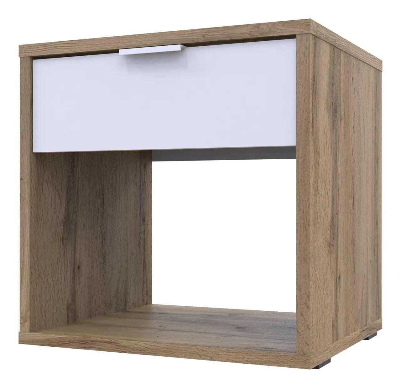 Приліжкова тумба Doros Hugo 40х33х40 см Дуб тахо/Білий (DRS-011447)