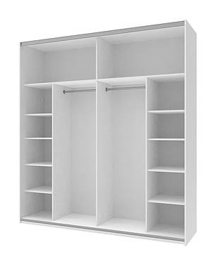 Шафа-купе двохдверна Doros G-Caiser 220х60х240 см Білий/Тахо/Графіт (DRS-011010), фото 2