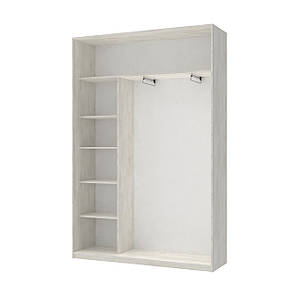 Шафа-купе двохдверна Doros Сіті Лайт 150х45х225 см Біле дерево/2 Дзеркала (DRS-011068), фото 2