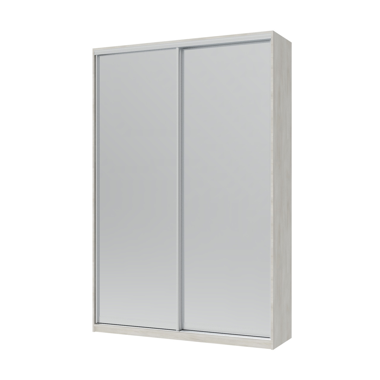 Шафа-купе двохдверна Doros Сіті Лайт 150х45х225 см Біле дерево/2 Дзеркала (DRS-011068)