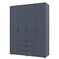 Шафа розпашна для одягу Doros Гелар 155х49,5х203,4 см Графіт (DRS-011109), фото 3