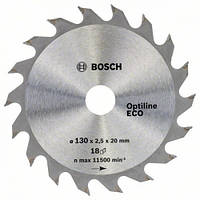 Пила дискова по дереву BOSCH 130x20/16x18z Optiline ECO