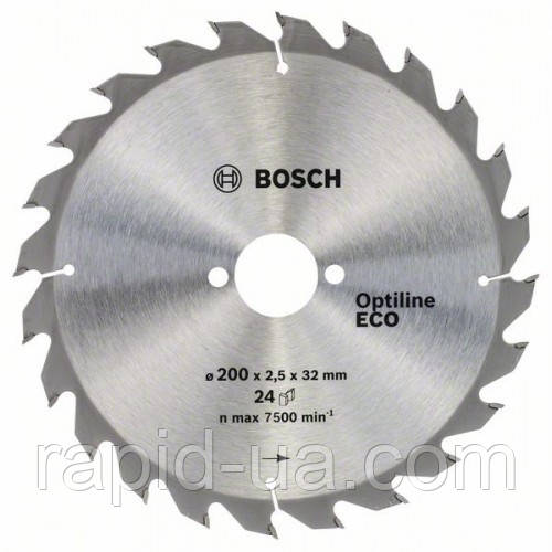Пила дискова по дереву BOSCH 200x32x24z Optiline ECO