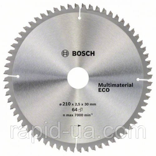 Пила дискова по дереву BOSCH 210x30x64z Multi ECO