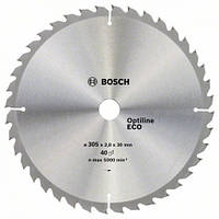 Пила дискова по дереву BOSCH 305x30x40z Optiline ECO