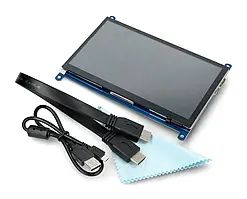 Сенсорний екран C - ємнісний РК IPS 7 &#039;&#039; 1024x600px HDMI + USB для Raspberry Pi 4B / 3B + / 3B / 2B / Zero - Waveshare