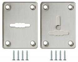 Декоративная накладка ESC081/082-SN-3 (МАТ НИКЕЛЬ) на сув. замок сталь (1пара)