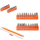 Набір інструментів головок і біт у блістері 94158 43 предмети Викрутка з набором біт, фото 4