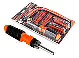 Набір інструментів головок і біт у блістері 94158 43 предмети Викрутка з набором біт, фото 2