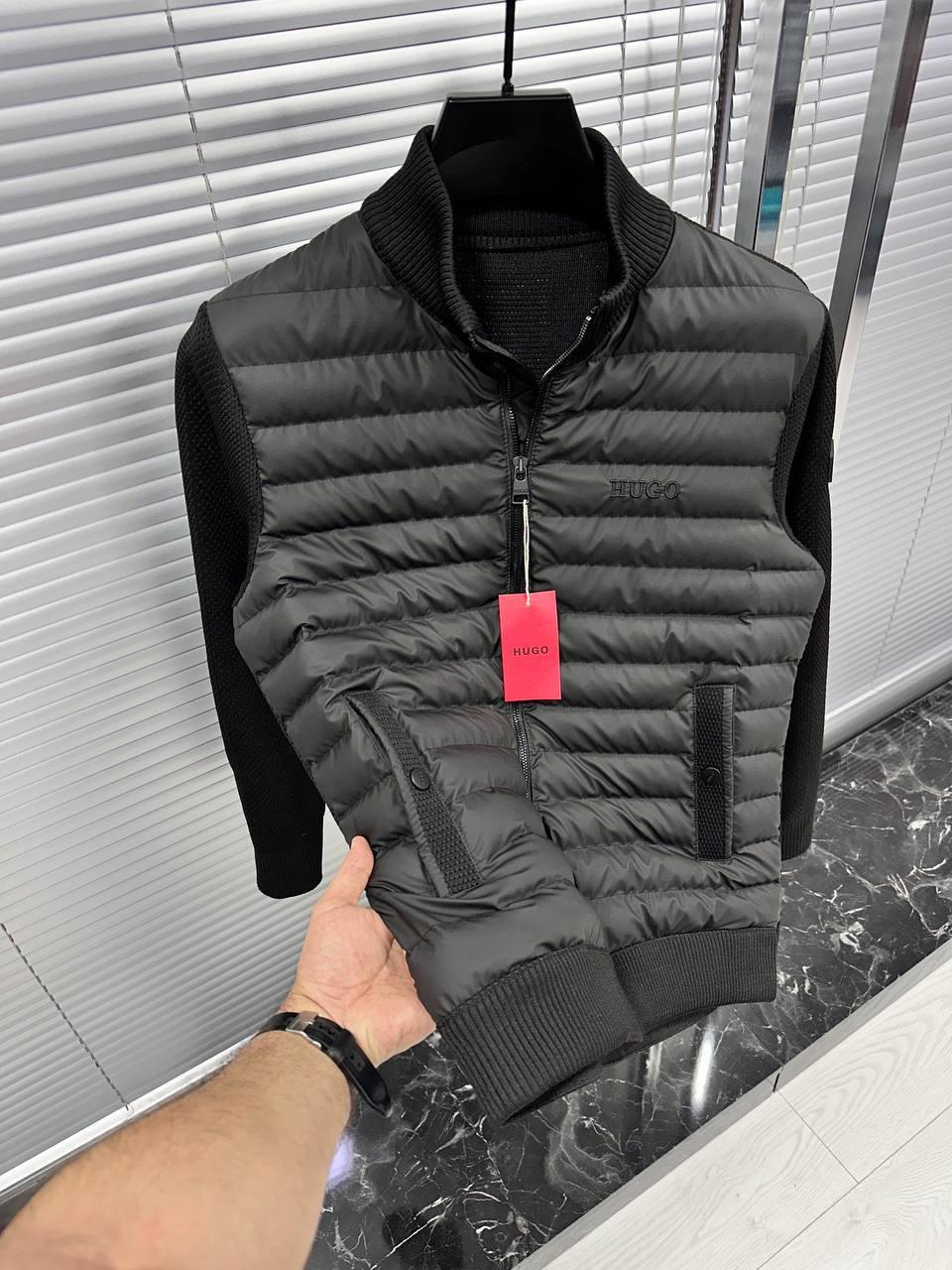 Чоловіча осінка куртка Hugo Boss CK8466 чорна