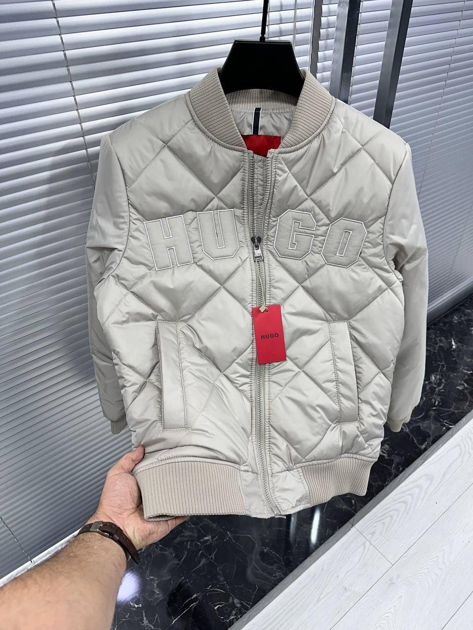 Чоловіча осінка куртка бомбер Hugo Boss CK8463 сіра